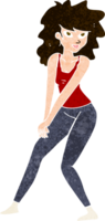 cartoon woman posing png