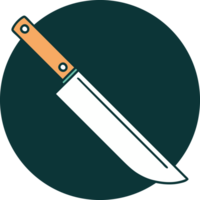 iconico tatuaggio stile Immagine di un' coltello png