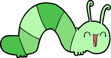 cartoon happy caterpillar png