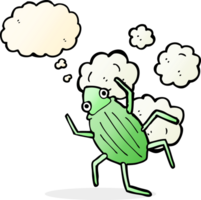 cartoon bug with thought bubble png