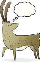 hand drawn thought bubble cartoon manly stag png