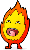 cartoon flame character png