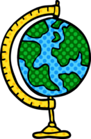 globe de griffonnage de dessin animé png