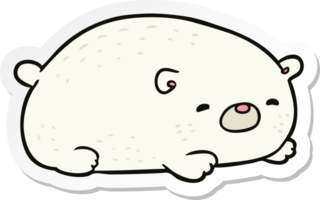 sticker of a cartoon polar bear png