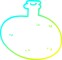 cold gradient line drawing of a cartoon big old jug png