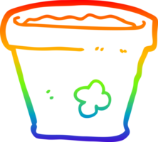 arc en ciel pente ligne dessin de une dessin animé plante pot png