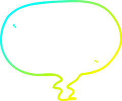 cold gradient line drawing of a cartoon speech bubble png