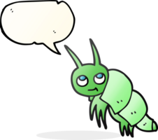 hand drawn speech bubble cartoon little bug png