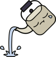 cute cartoon of a pouring kettle png