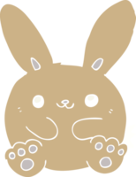 flat color style cartoon rabbit png