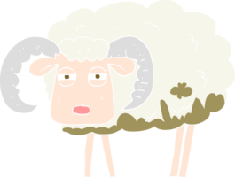 flat color illustration of ram covered in mud png