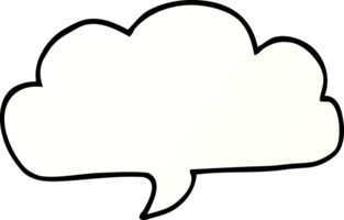 cartoon doodle cloud speech bubble png