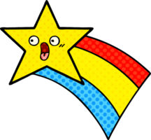 komisk bok stil tecknad serie av en skytte regnbåge stjärna png