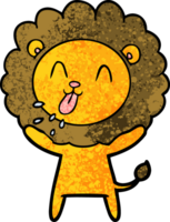 León feliz de dibujos animados png