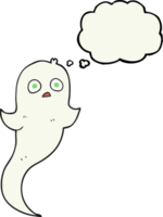 hand drawn thought bubble cartoon halloween ghost png