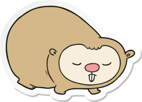 sticker of a cartoon wombat png