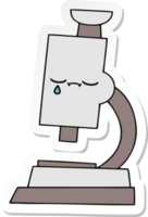 sticker of a cute cartoon microscope png