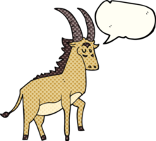 hand drawn comic book speech bubble cartoon antelope png