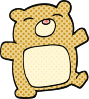 comico libro stile cartone animato orsacchiotto orso png