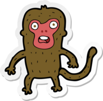 sticker of a cartoon monkey png