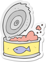 sticker of a cartoon can of tuna png