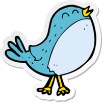 sticker of a cartoon singing bird png