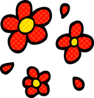 tecknad serie klotter dekorativ blommor png