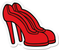 sticker of a cartoon red shoes png