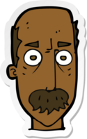 adesivo de um homem de desenho animado com bigode png