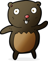 cartoon black bear cub png