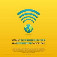 world telecommunications and information society day vector