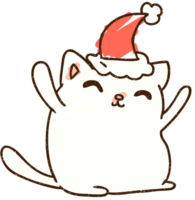 disegno di gesso del gatto di natale png