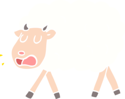 flat color illustration cartoon sheep png