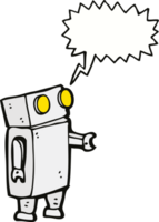 cartoon robot with speech bubble png