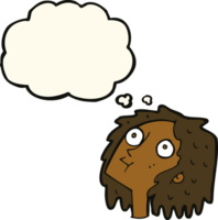 cartoon staring woman with thought bubble png