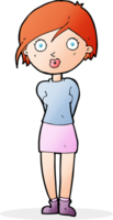 cartoon surprised girl png