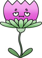 gradient shaded cartoon of a flower png