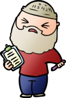 cartoon man with beard png