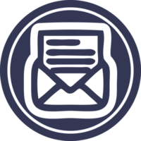 kuvert brev cirkulär ikon symbol png