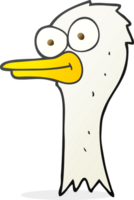 hand drawn cartoon ostrich head png