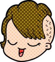 cartoon female face png