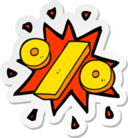 sticker of a cartoon percentage symbol png