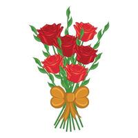realista detallado Rosa flores ramo de flores vector