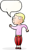 cartoon man in loud clothes with speech bubble png