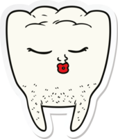 sticker of a cartoon tooth png