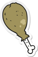 sticker of a cartoon chicken leg png