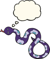 cartoon snake with thought bubble png