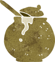 pot de miel de dessin animé png