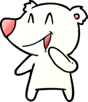 contento polare orso cartone animato png