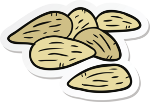 sticker of a cartoon almonds png